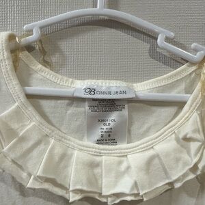 Bonnie Jean Ivory Ruffled Neckline Top
